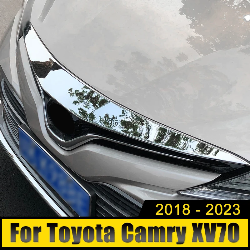

Автомобильные аксессуары для Toyota Camry XV70 LE XLE 2018-2021 2022 2023 ABS передний логотип капота гриля губ молдинг крышка отделка наклейка