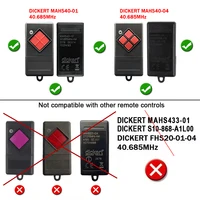 DICKERT 40.685MHz MAHS40 01 04 MAHS40-01 MAHS40-04 Garage Door Remote Control 40MHz Fixed Code Ecectric Gate Garage Door Opener 2
