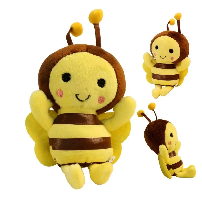 Stuffed Animal Bee Stuffed Bumble Bee Plush Toy Comfortable Plushie Toys For Car Home Decorative Cute Soft Bumble Bee For Sofa