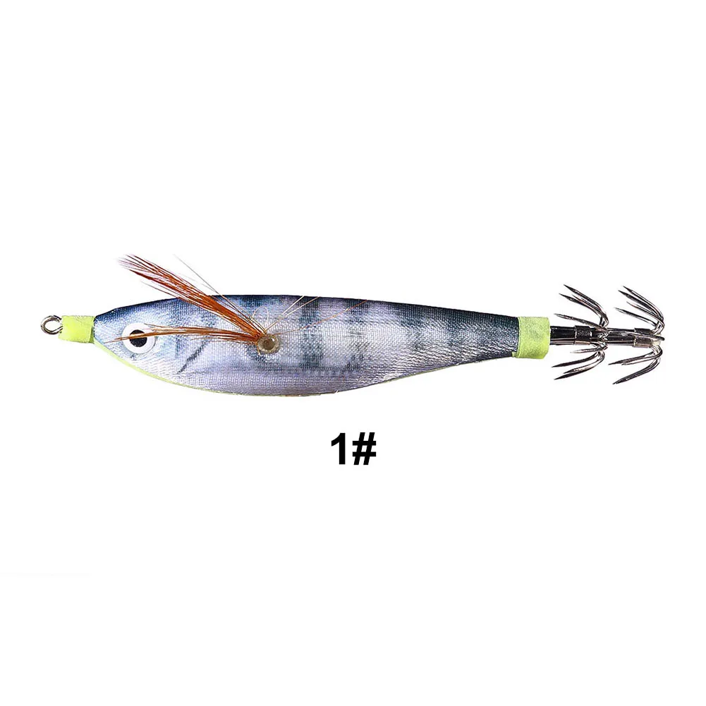 

10cm/10g Fishing Lures Glow-in-the-dark Simulated Shrimp Fishing Bait Luminous Wooden Shrimp Squid Hook Fake Bait Fish Hook