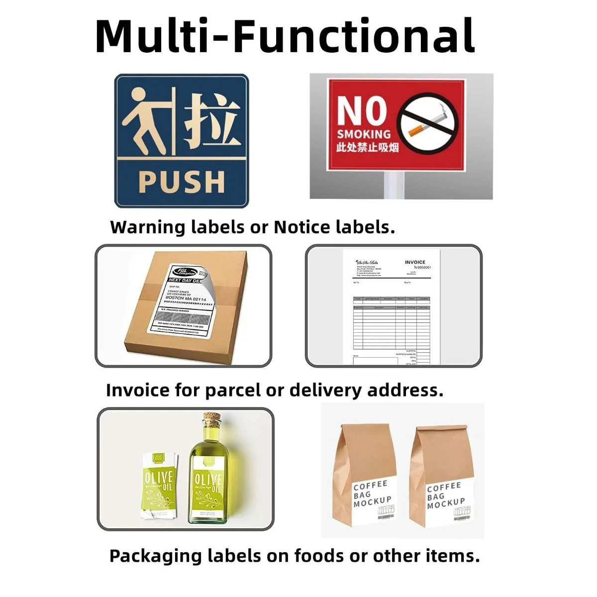 A4 Dark Matte Sticker Paper 50 Sheets Self-Adhesive Labels for Laser/Inkjet Printer DIY Craft Gift Packaging Office Home Decor