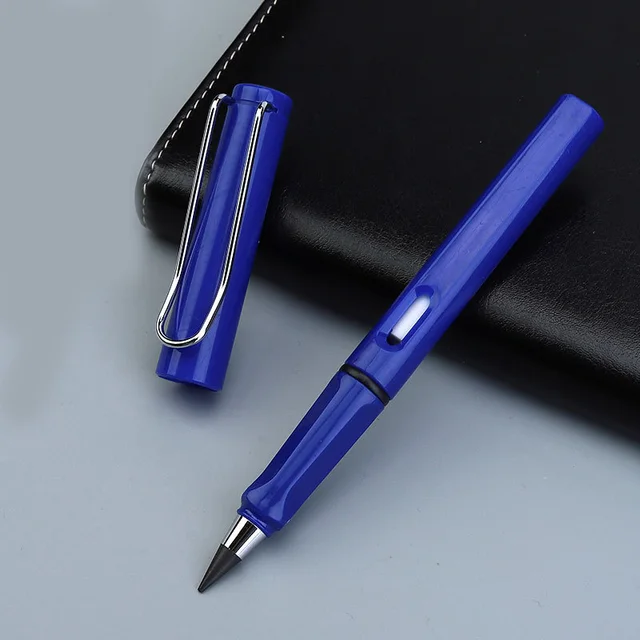 New Technology Unlimited Writing Pencil No Ink Novelty Eternal Pen Art Sketch Painting Tools Kid Gift School Supplies Stationery blue