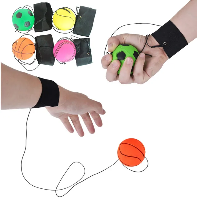 1Pcs Children Sponge Rubber Hand Ball Toy Game Exercises Bouncing Elastic Sport On Nylon String Children Kids Outdoor Toy Ball 1