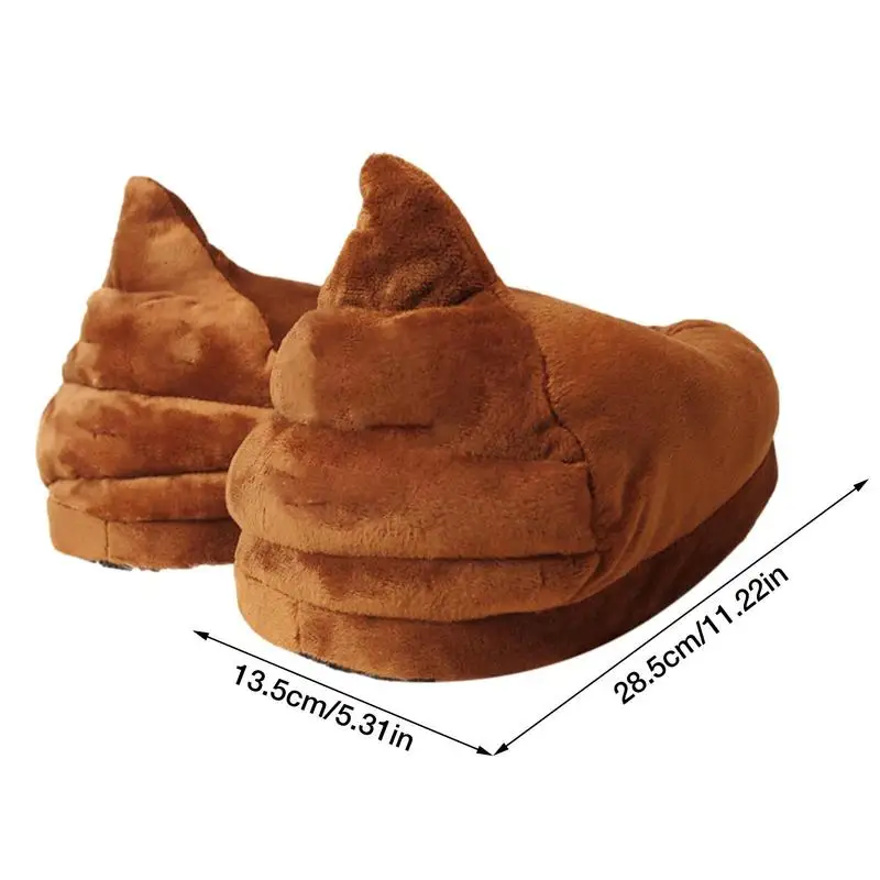 Poop Shoes Women Men Fuzzy House Funny Expression Poop Slipper Non Slip Couple Slippers Indoor Warm Plush Bedroom Shoes