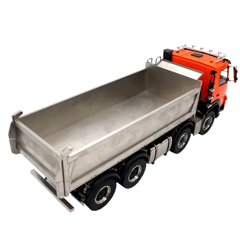 JDM 161 65D 1/14 8*8 Hydraulic Metal RC Dumper Truck Car Model Assembled With I6S Radio Square U-shaped Bucket TH19700-SMT8 2