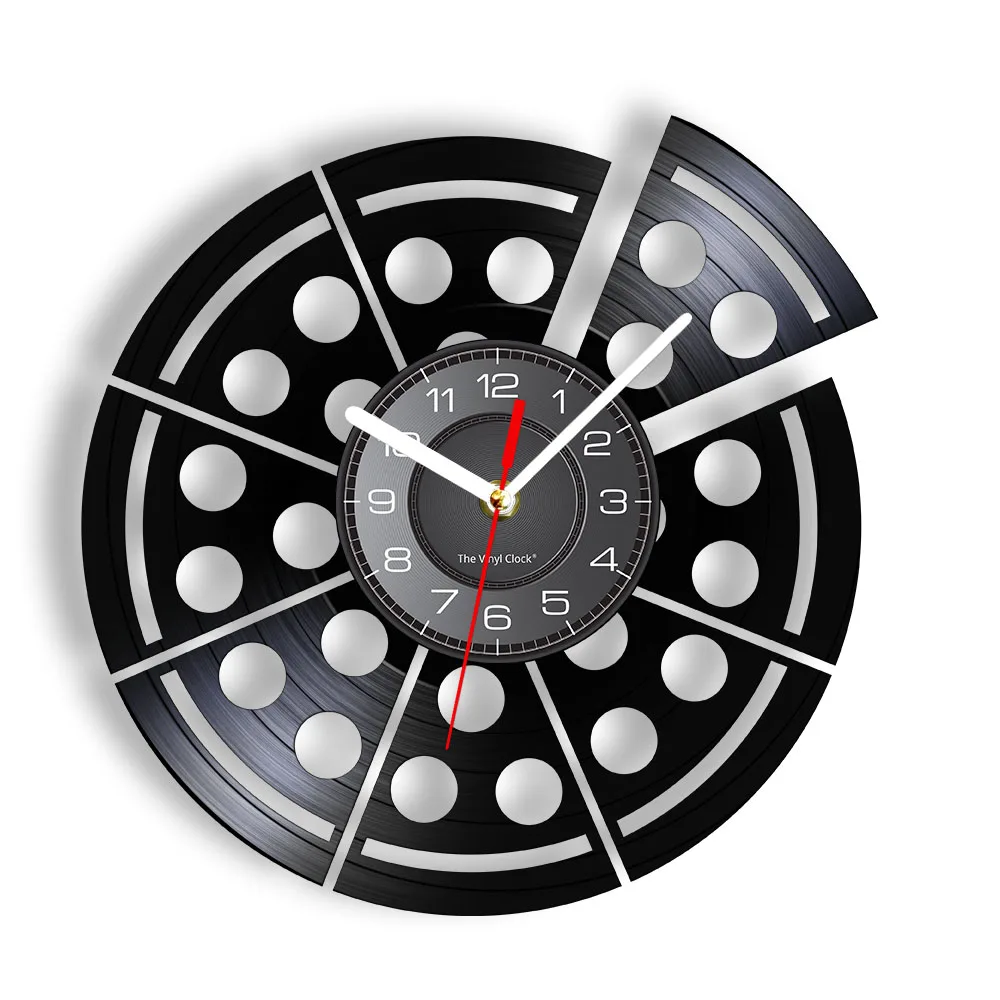 Pizza Slice Vinyl Record Wall Clock Food Art Decor For Home Bars
