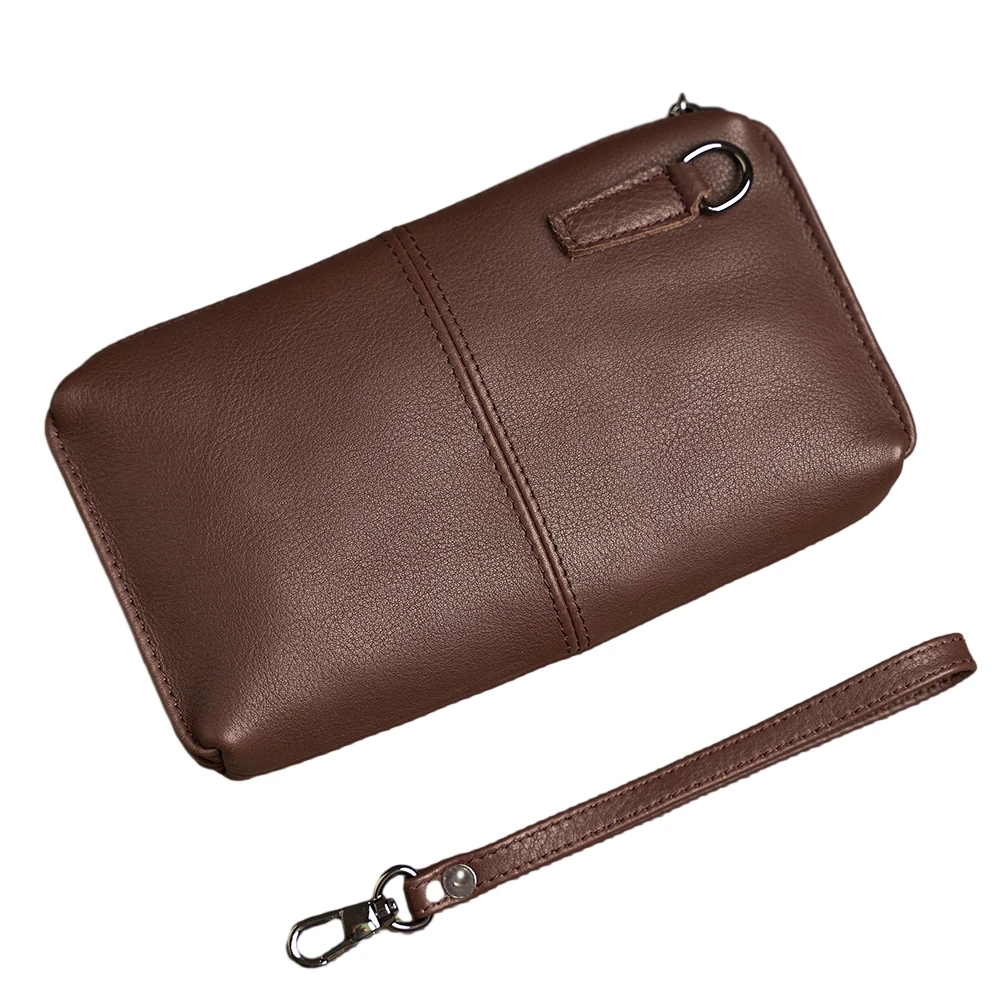NASVA Leder männer Kupplung Taschen Lange Telefon Taschen frauen Kupplung Taschen Geldbörse Kreditkarte Tasche frauen brieftasche – Detail 5