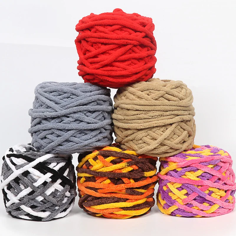 

1pcs 100g/ball Hand-Woven Thick Ice Line Handmade DIY Crochet Sweater Doll Coat Line Dyed Scarf Wool Knitting Wool Yarn