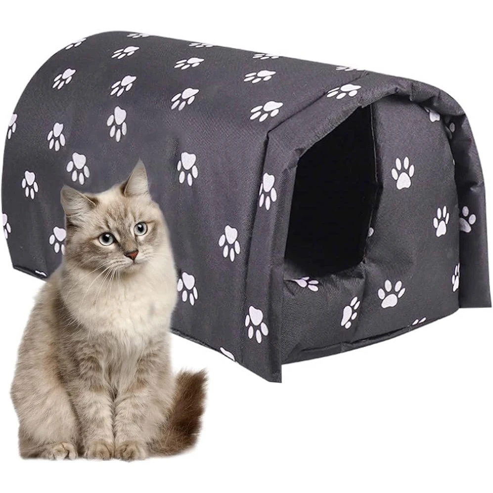 

Warm Pets House Pet Cat Supplies Outdoor Waterproof Warmest Outdoor Cat Shelter Sleeping Cave Cold-proof Bed for Small Dogs Pets