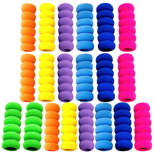 Foam grip training aids for comfortable and correct writing