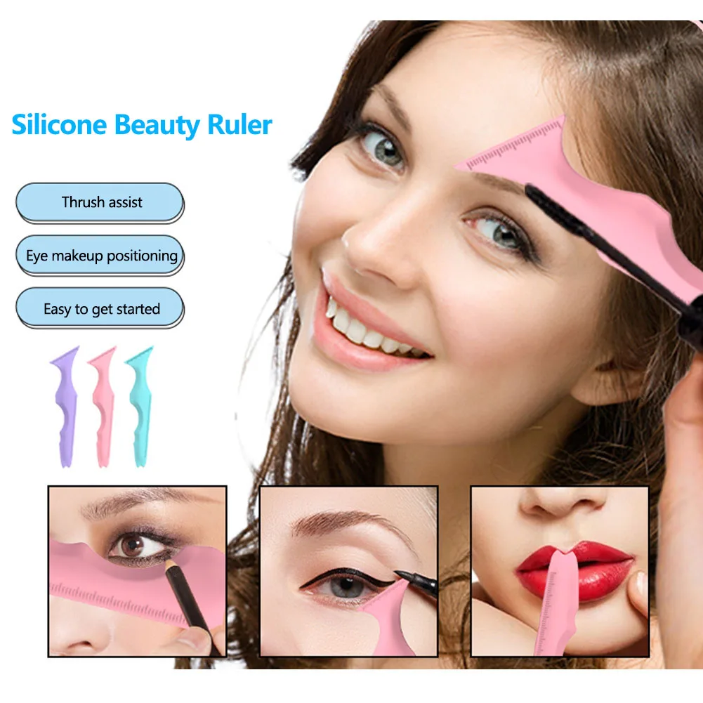 Marscara Drawing Lipstick Silicone Eye Arrow Drawing Stencil Multifunctional Resusable Applicator Makeup Tool for Beginners makeup tools eye makeup tools
