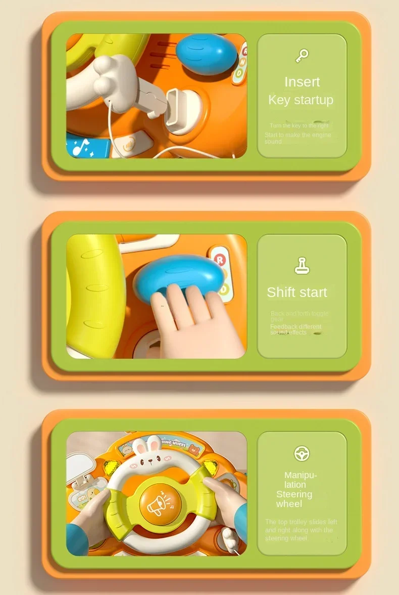 Baby Driving Steering Wheel Toy buttons