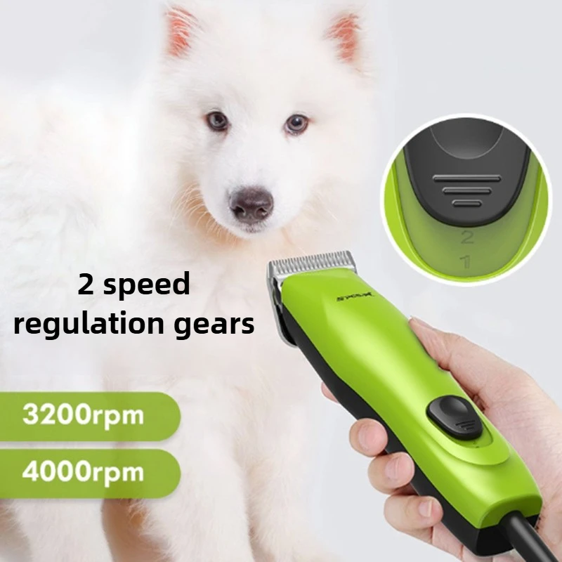 Professional Wired Electric Clipper with Two Levels of Adjustment for Dogs Low-noise Pet Shaver Dog Pusher Pet Hair Trimmer