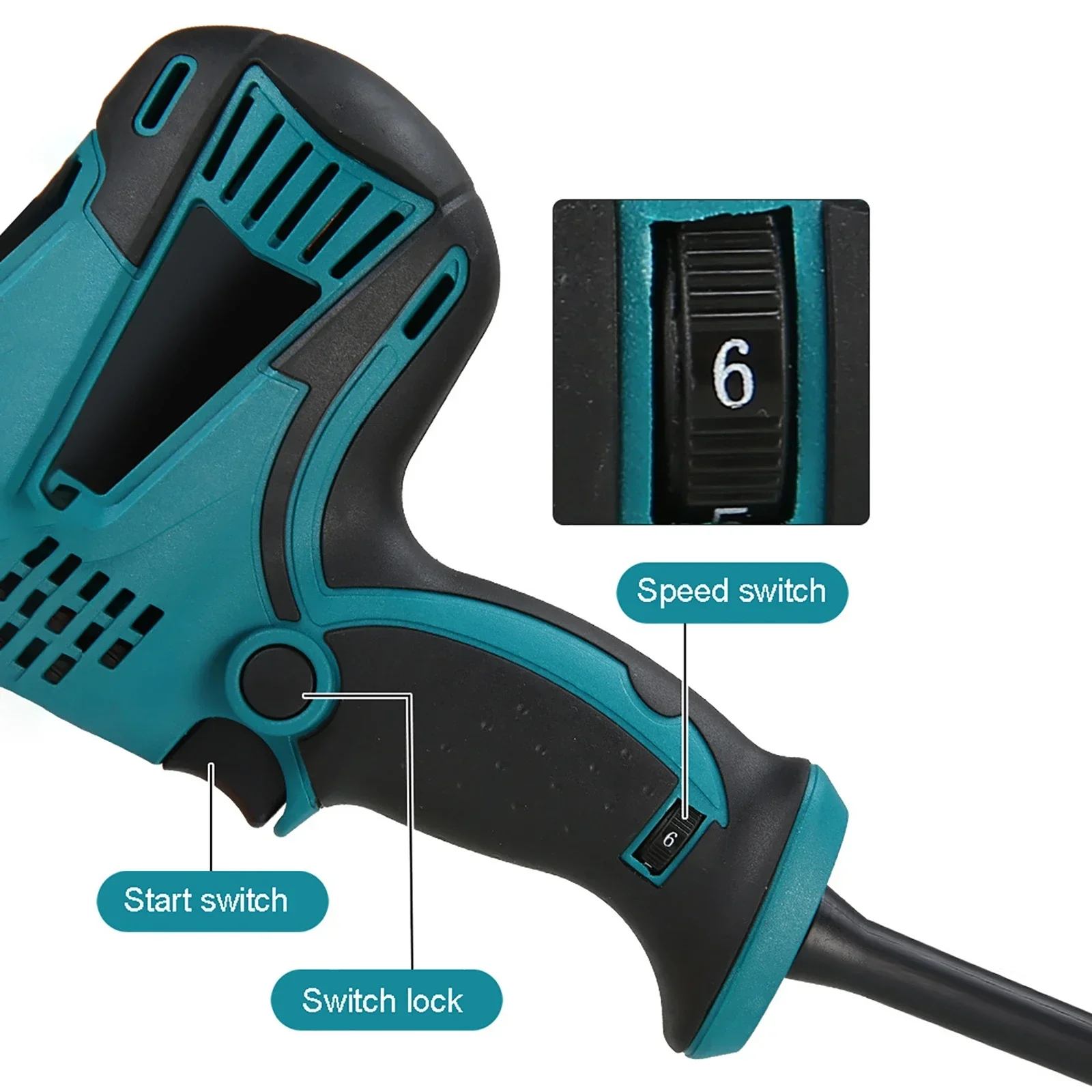 600W Multi-function Car Polishing Machine 5inch 6-speed Regulating Waxing Household Electric Car Scratch Repair Sealing Glaze