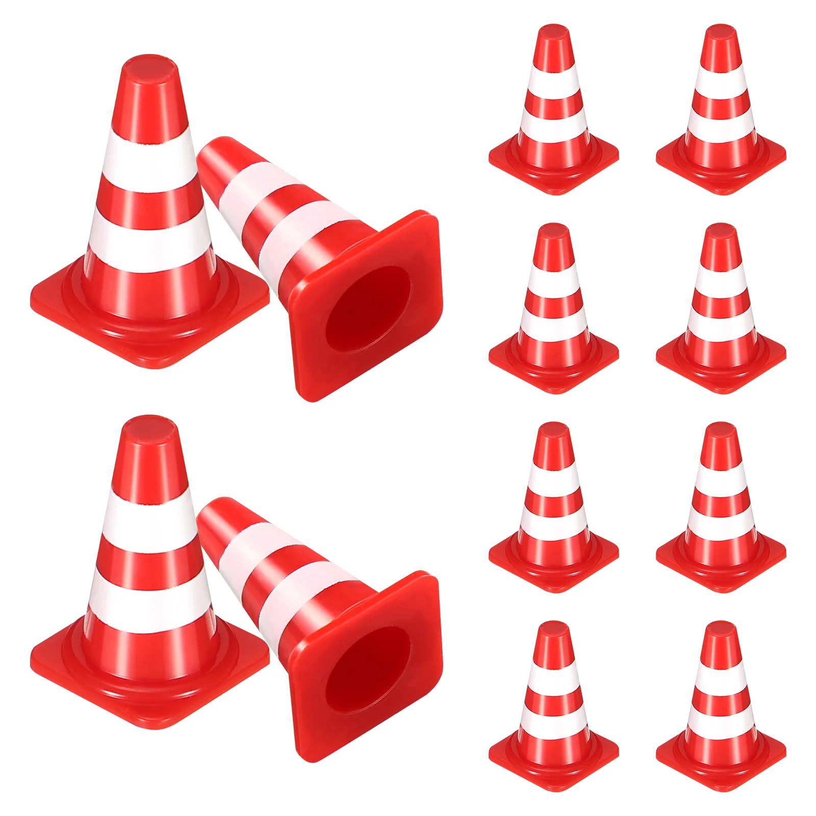 

50 Pcs Roadblock Simulation Props Safety Cone Toys Miniature Traffic Signs Safety Cones Cones Roadblocks