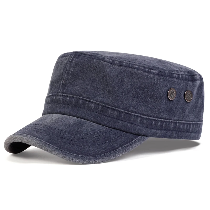 Baseball Cap Unisex Solid Color Flat Top for Spring Autumn
