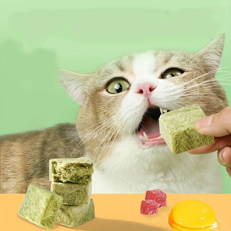Pet Snacks Freeze Dried Cat Grass Bricks Adult and Young Cats Mild Hair Removal Hair Removal Balls