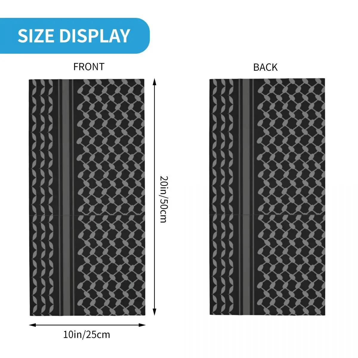 Palestine Keffiyeh In Black Bandana Neck Gaiter Printed Mask Scarf Multi-use Balaclava Hiking for Men Women Adult Winter
