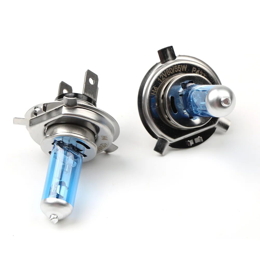 2PCS Super White H4 55W DC12V Bi-Xenon HID High Low Beam Headlight Bulb 6000K Light Lamps Su Car Parts 6