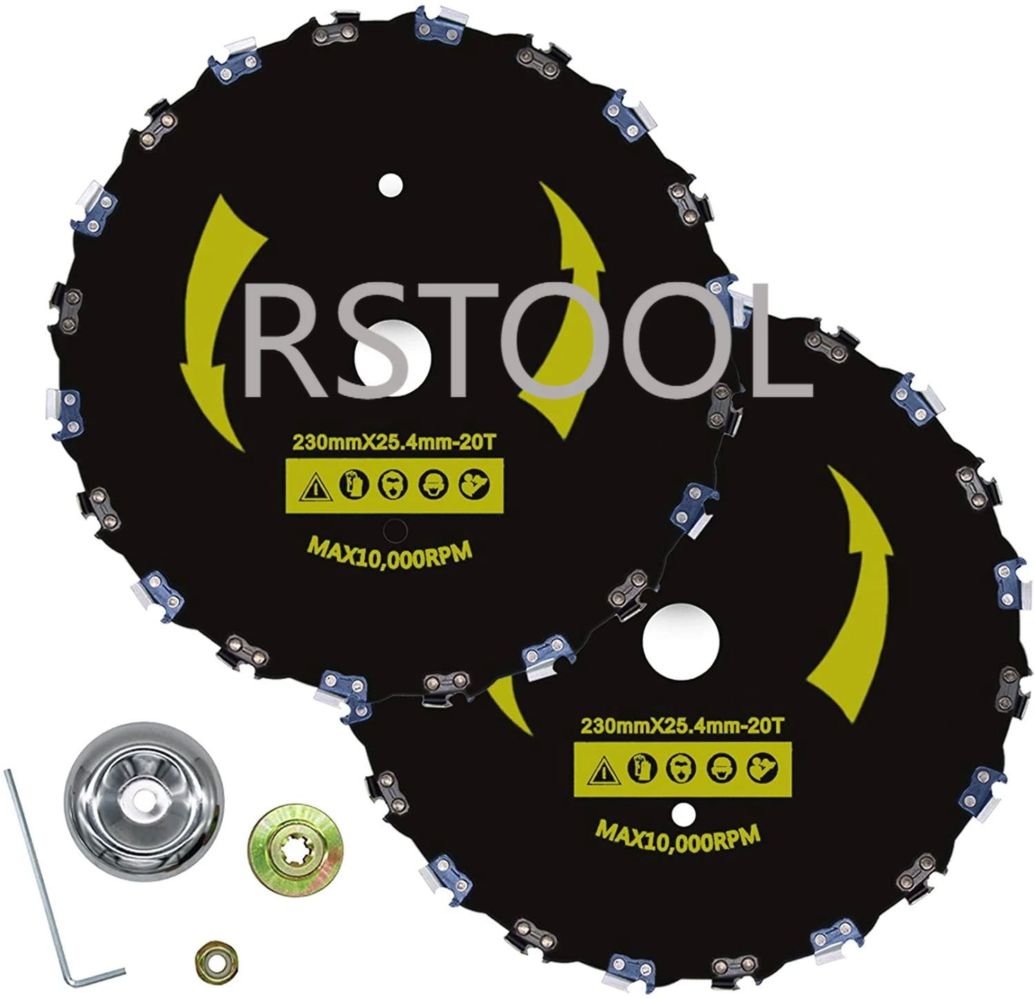 9" Brushcutter Chainsaw Tooth Blade,20t Chainsaw Tooth Brush Cutter Blade Adapter Included