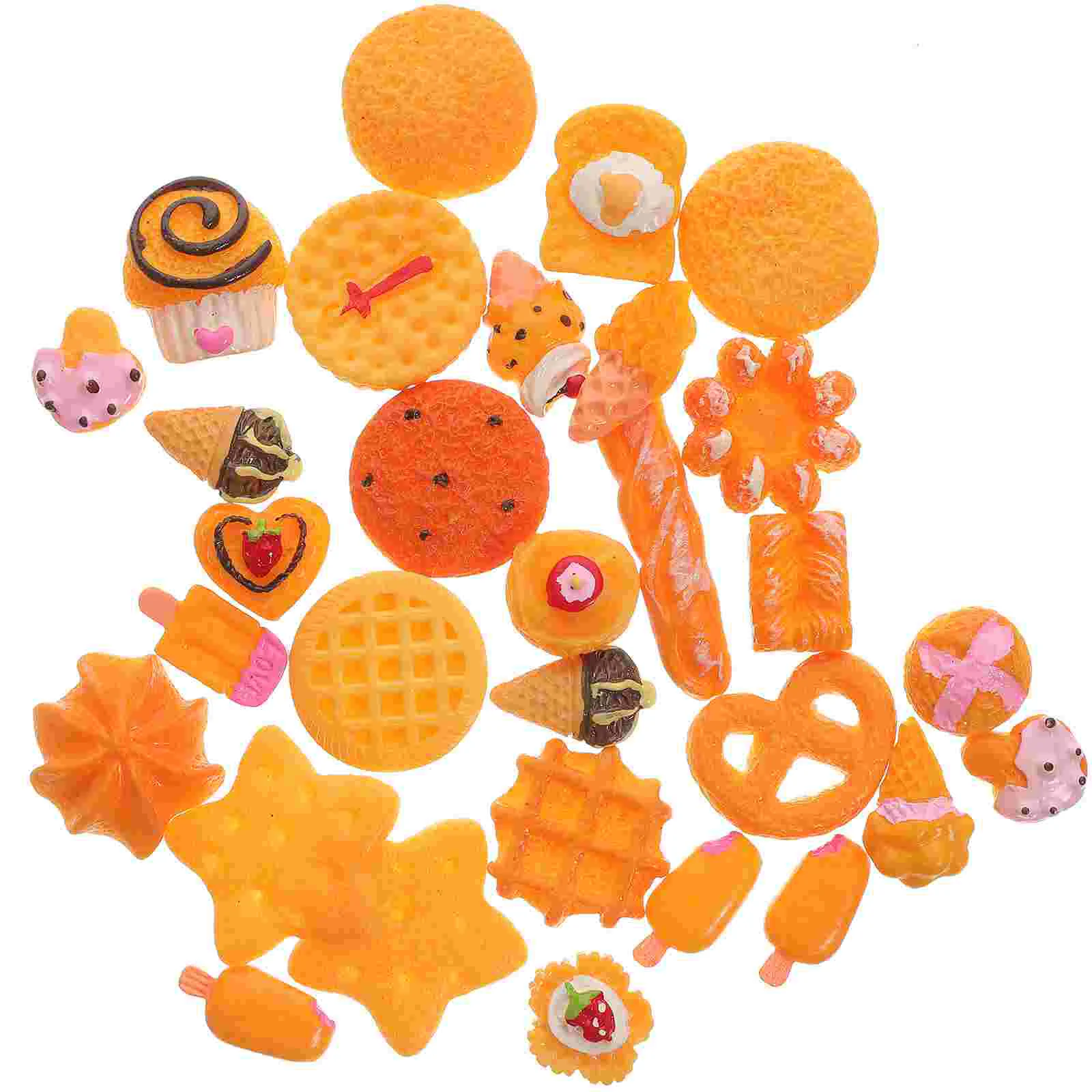 

30 Pcs Ornament DIY Resin Accessories Dessert Decoration Decorate Models Fake Food Desserts