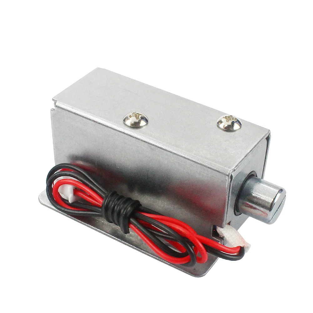 Small DC12v24v electronic bolt lock mini electromagnetic lock normally open type electric control lock door lock electric lock