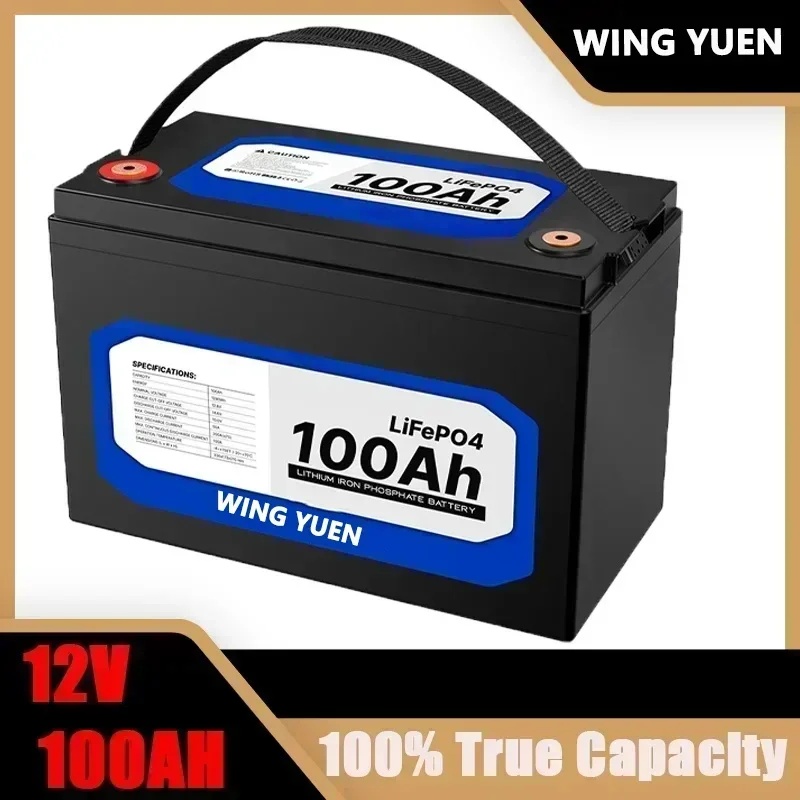 Batteria Al Litio Ferro Fosfato 12V 100Ah Lifepo4 Batteria Bms Lifepo4 Integrata Per Sistema Di Energia Solare Motore A Traina Rv House