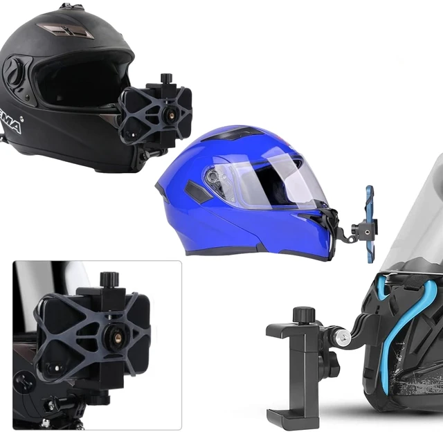 Support de téléphone pour casque de moto, pour GoPro Hero13 12 10 9 8, support de caméra de sport d'action, téléphone portable 2