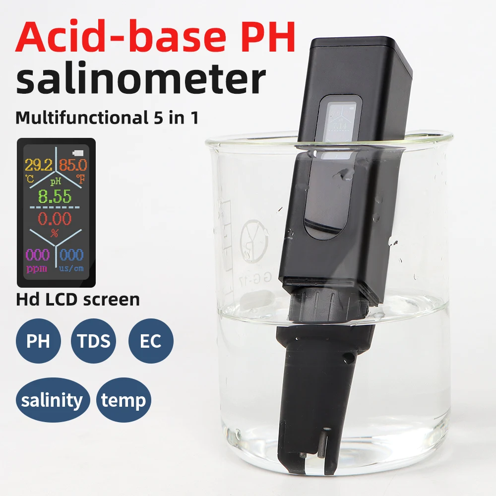 Water Quality Tester Meter Rechargeable for Household Drinking Water