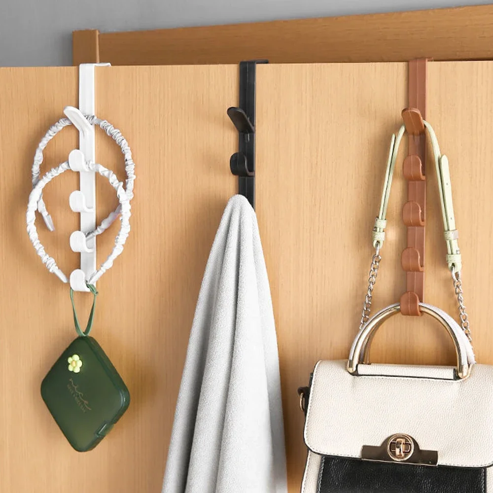 1PC  Hook Dormitory Wardrobe Hanger Bags, Hats and Clothes Hanging on The Wall Behind The Door Without Drilling Storage Rack