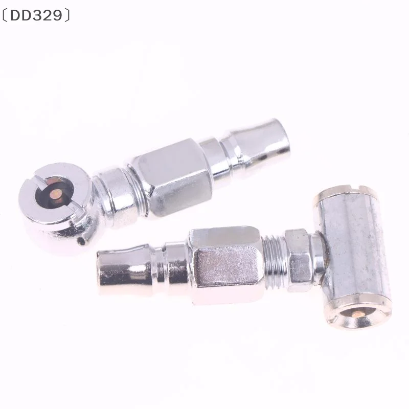 〔DD329〕Multifuncton Inflatable Nozzle Quick Connect Replacement Single/Double Head Sliver Motorcycle Tire Inflator Adapter