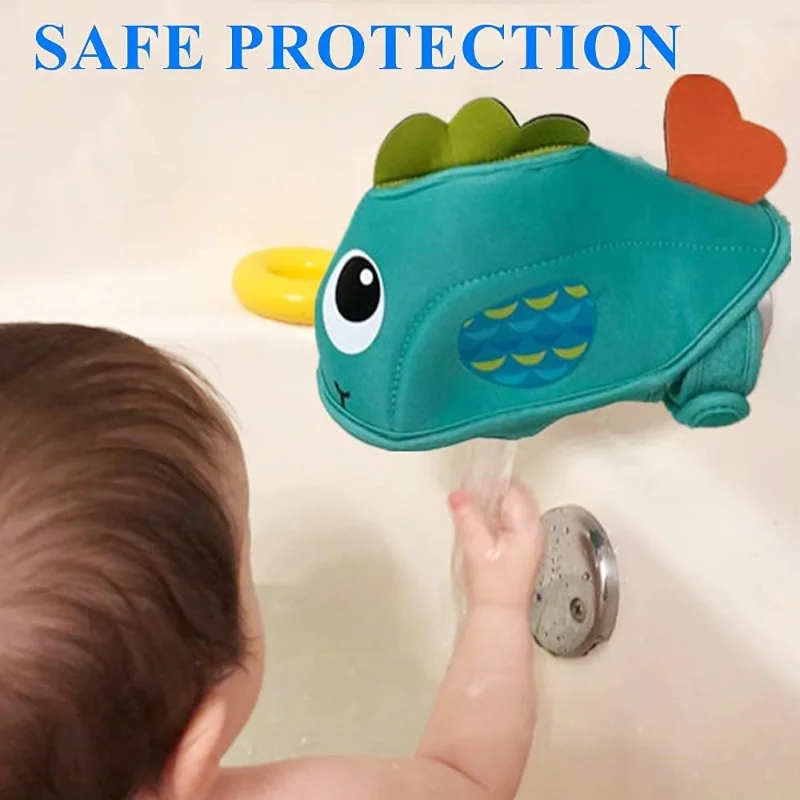 Copertura per beccuccio da bagno per bambini Copertura di protezione per la bocca del rubinetto dell'acqua Protezione di sicurezza per bambini Rubinetto da bagno Prodotto Protezioni angolari per bordi Cura dei bambini - immagine 2