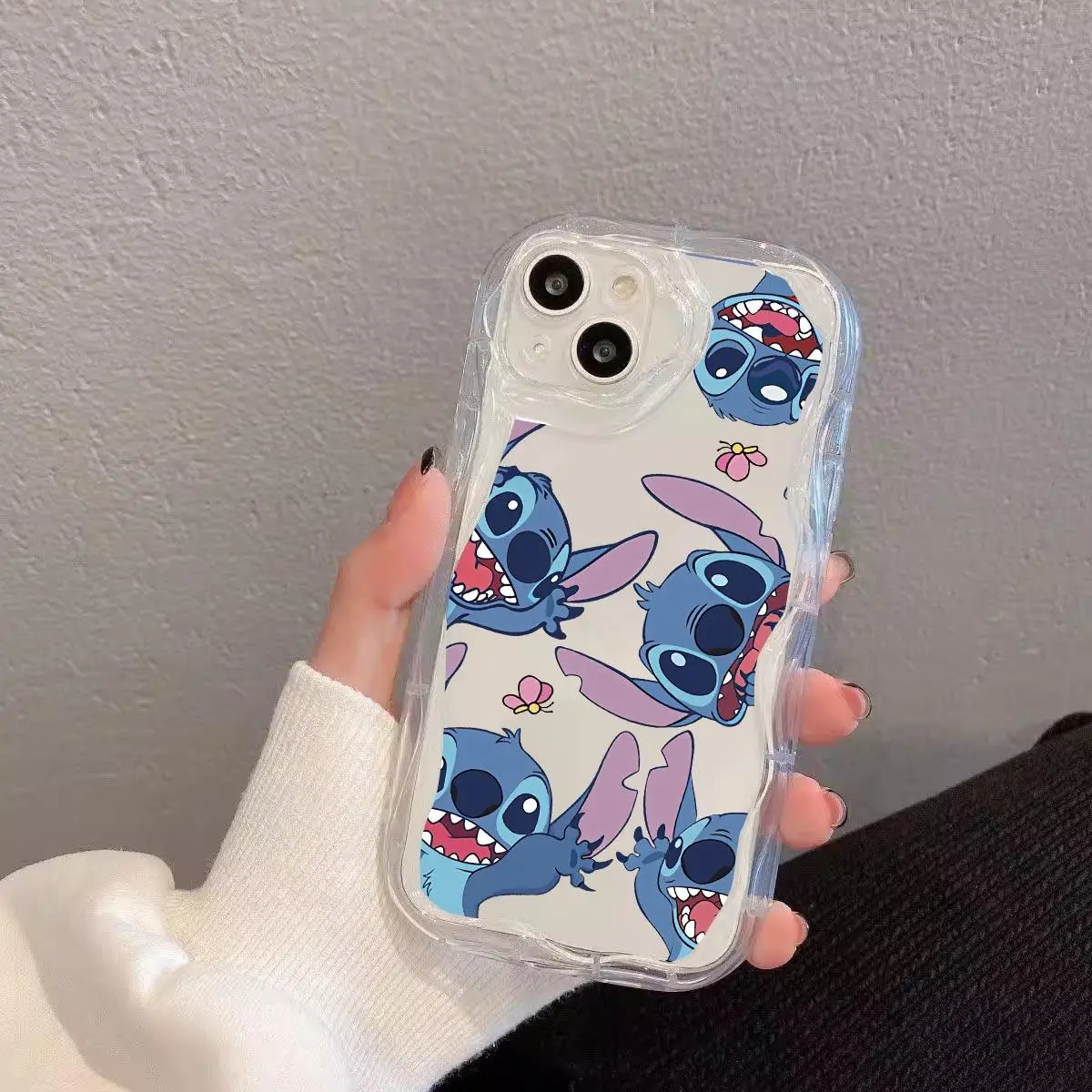 thumbnail image 1 of Funda bonita de Stitch Hello Kitty para Samsung Galaxy A34 5G A55 A35 S22 Ultra S24 S23 A54 A53 A52 A14 A13, funda Couqe suave, 1 of 5
