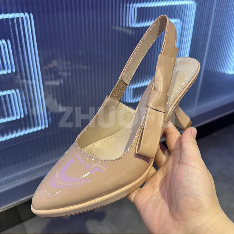 

Summer 2024 New Style Women Sandal Solid Colors Upper Bowknot Decoration Ladies Shoes Simplicity Versatile Sandals