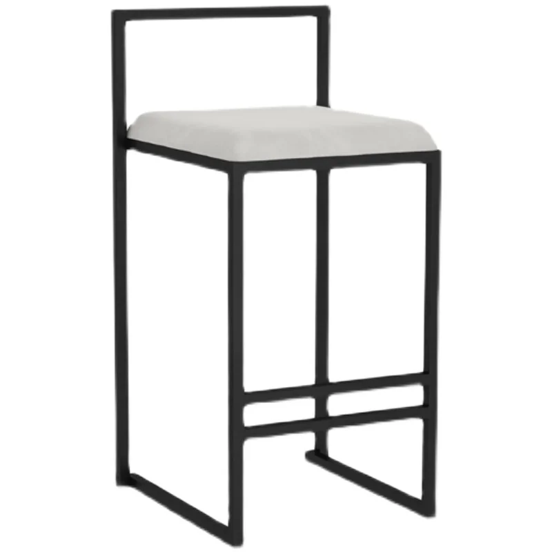 

Designer High Bar Stool Black Counter Kitchen Lounge Luxury Dining Chair Modern Metal Stylish Taburetes De Bar Home Furniture