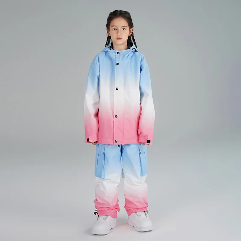 

Boy Ski Suit Children Snow Sets Girls Warm Waterproof Windproof Outdoor Skiing Snowboard Winter Ski Clothes Snowsuits Overalls
