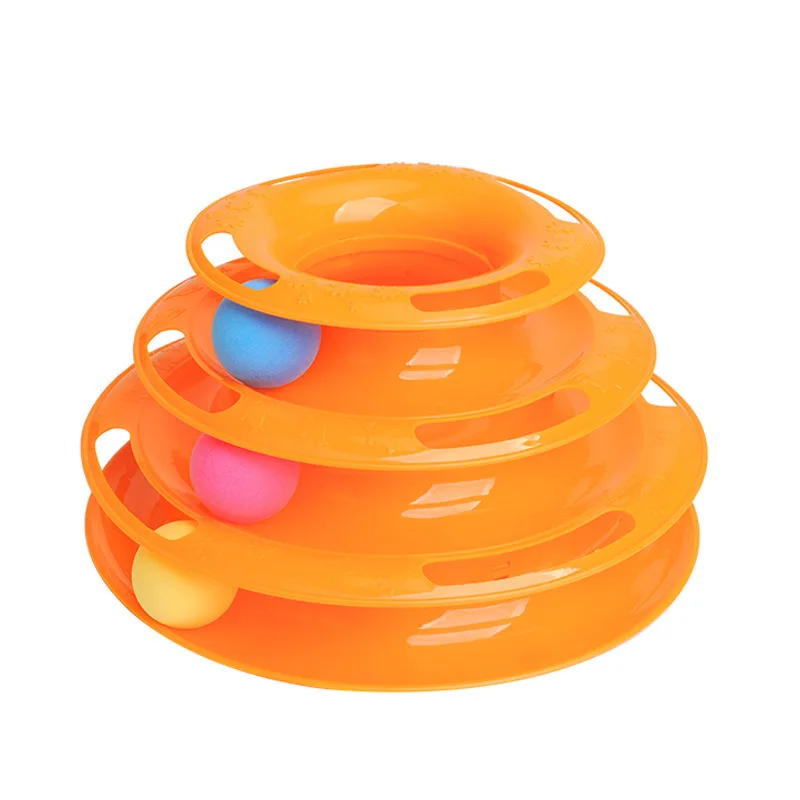 Chats Wood Toy Wood Tree Games for Cat Cat Accessories Double-layer Rotating Track Ball Cat Intellectual Track Tower Funny Plate puppy heartbeat toy Toys