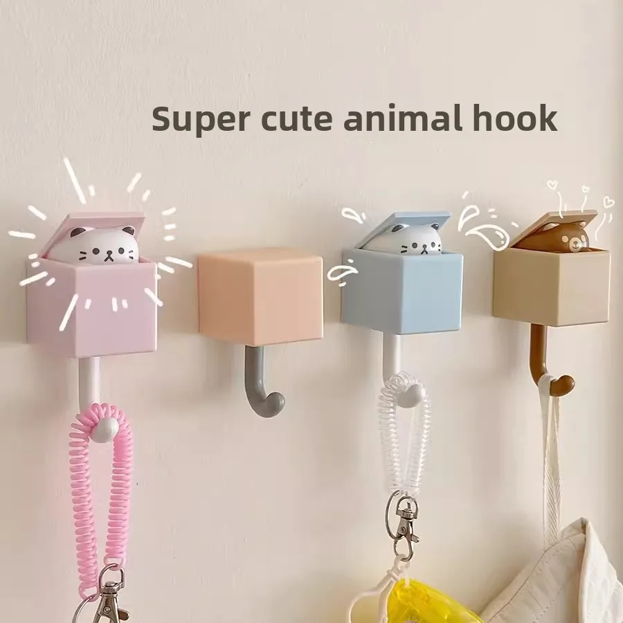 ABS Foam Sticker Telescopic Hook for Bedroom Organization