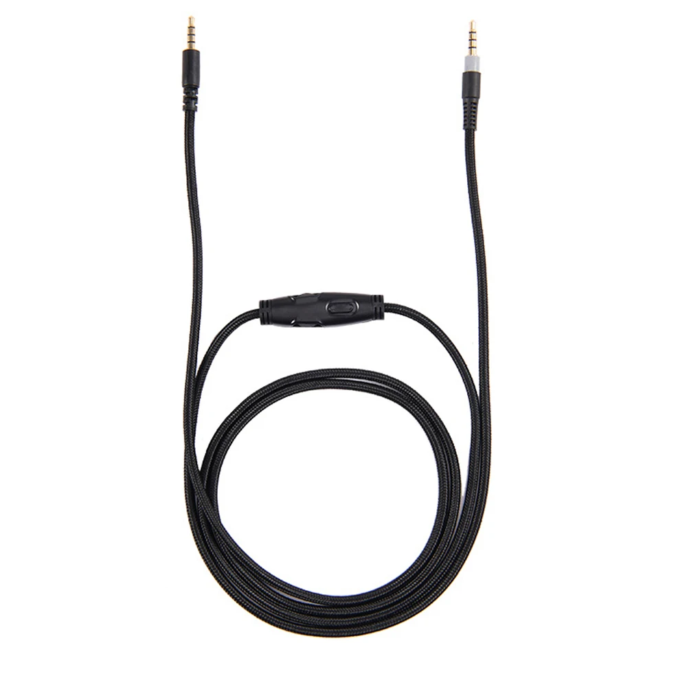 New 1.5m Headphone Audio Cable Male to Male Gaming Headsets Wire Line Aux Cord with Tuning for HyperX Cloud/Cloud Alpha Supplies