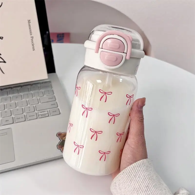 Cute Kawaii Straw Water Bottle 2