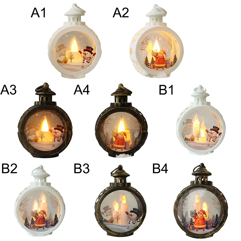 LED Christmas Candles Vintage Candle Lanterns with Led Light Decorative Tabletop Ornament for Indoor Outdoor Decor Party Gift - Image 5