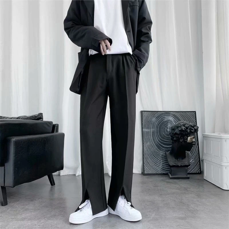 Spring/Summer Black Suit Pants Men Fashion Society Mens Dress Pants ...