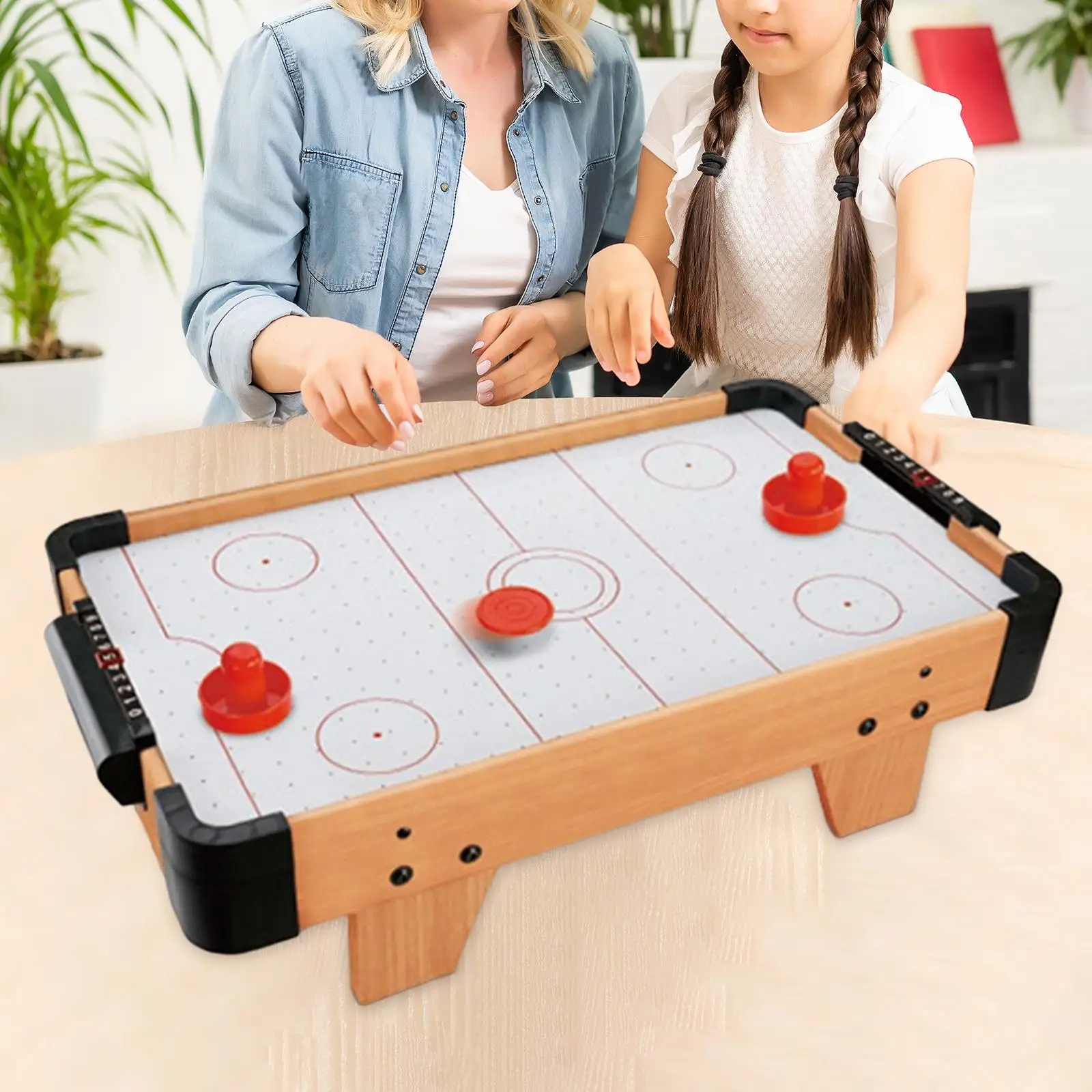 Air Hockey Table Parent Child Interactive with Sliders and Pucks Family Game for Kids 3