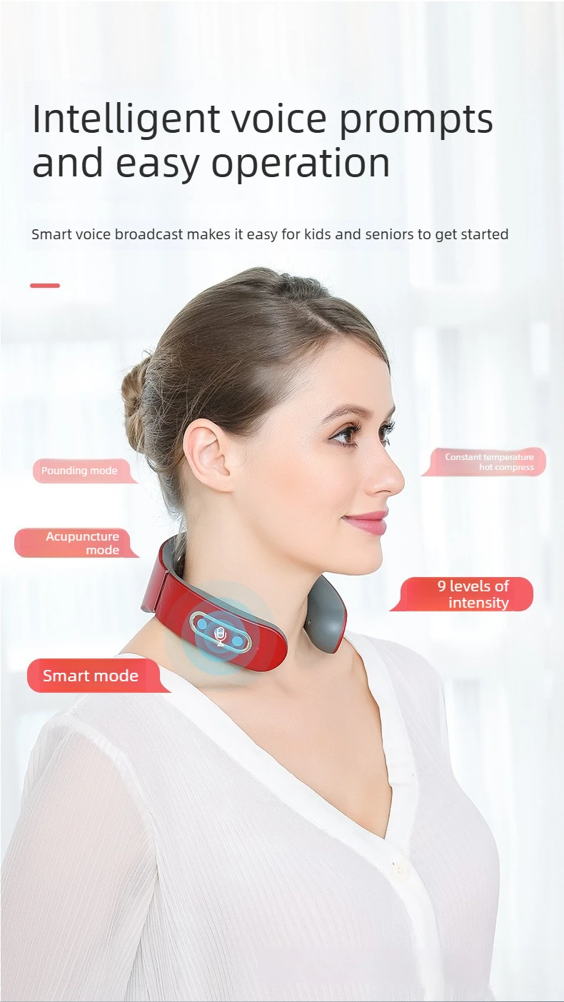 Electric Wireless Pulse Neck And Shoulder Massager For Pain Relief_voghion.com