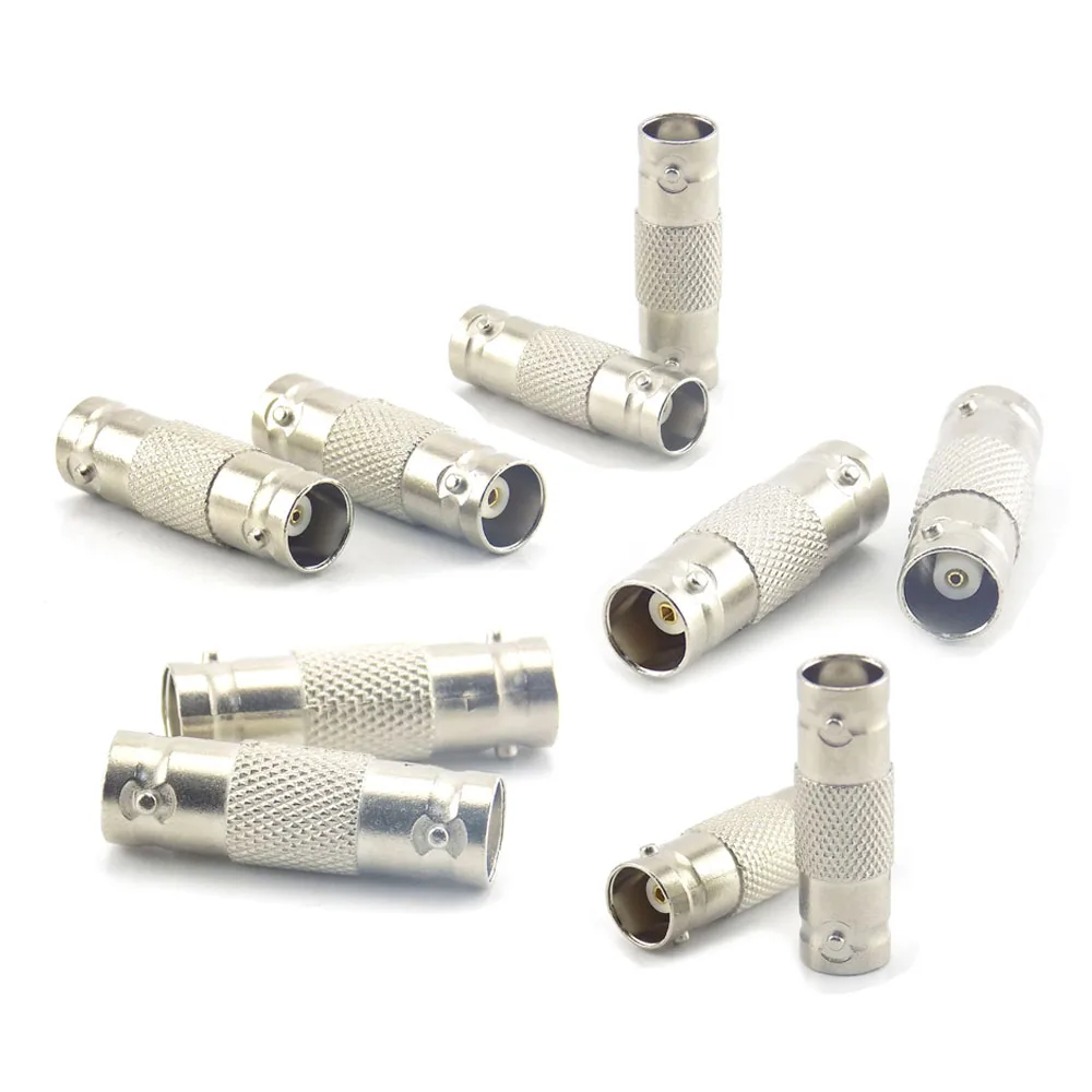 

10pcs BNC Female Connector To BNC Female Inline Coupler Coax BNC Connector Extender For CCTV IP Camera AHD Security Video 10%