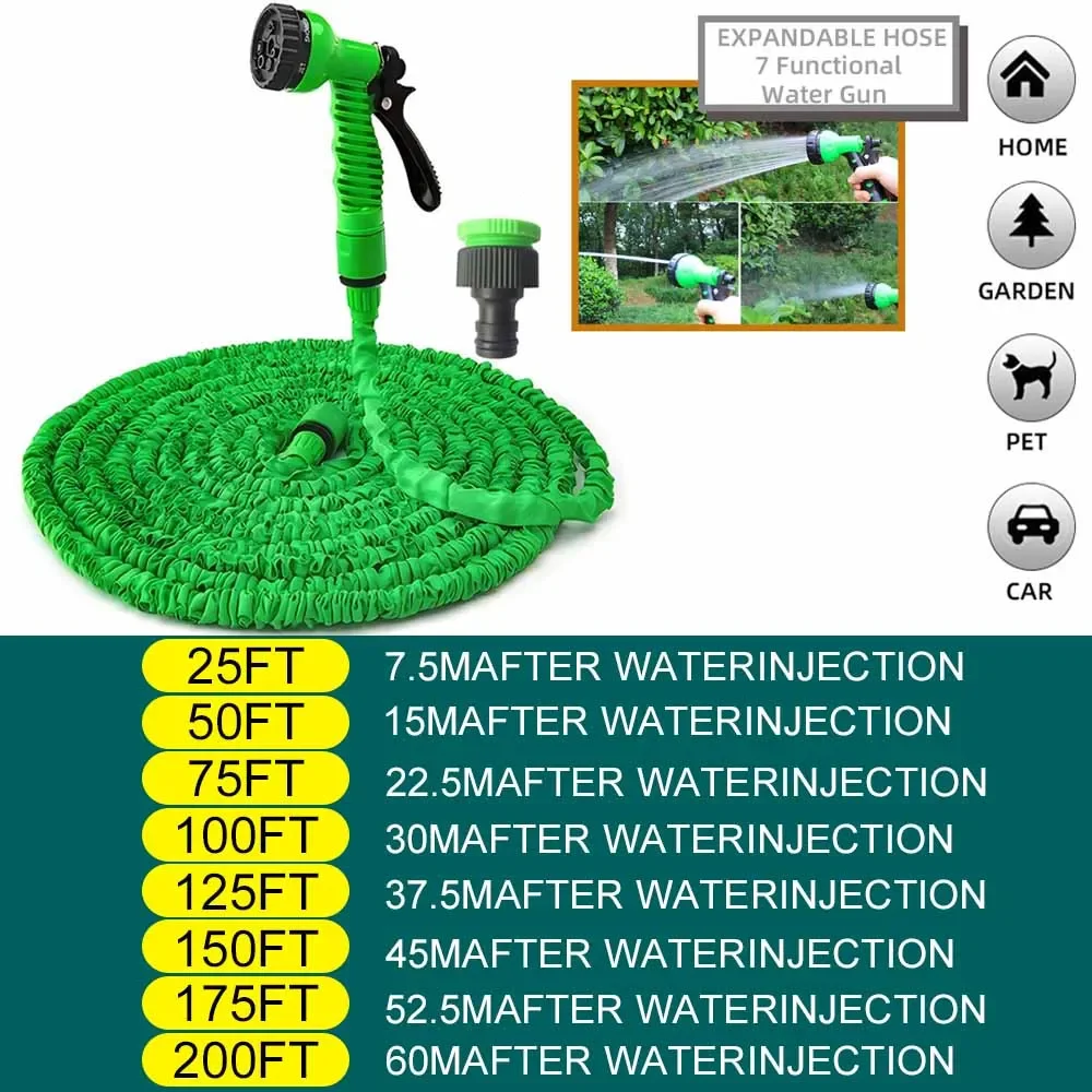 Manguera Mágica Expandible Para Riego Y Limpieza De Jardín, Conector De 3/4 ", Cabezal De Aspersor, Dispositivo De Riego, Sin Kinks - AliExprs