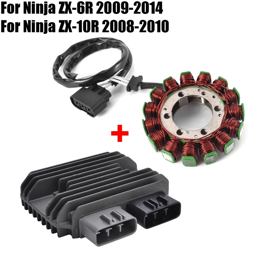 

Voltage Regulator Rectifier & Stator Coil For Kawasaki Ninja ZX-10R 2008 - 2010 / Ninja ZX-6R 2009 - 2014 / Ninja ZX10R ZX6R