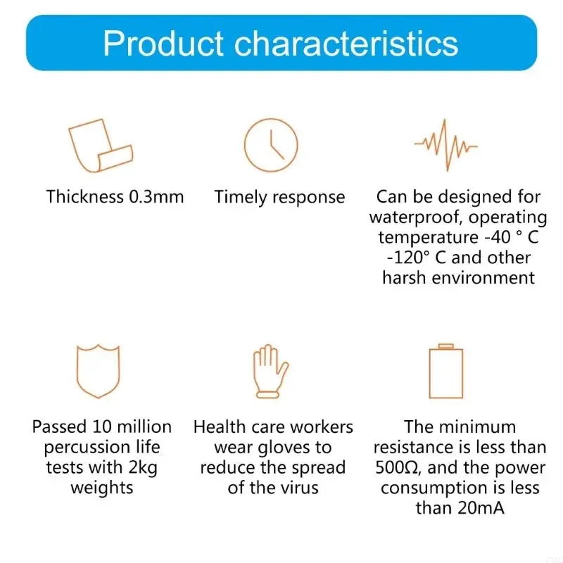 RP-C5ST-0.1G Resistive Film Pressure Sensors Flexible Forces Sensitive Resistors Resistive Pressure Sensors