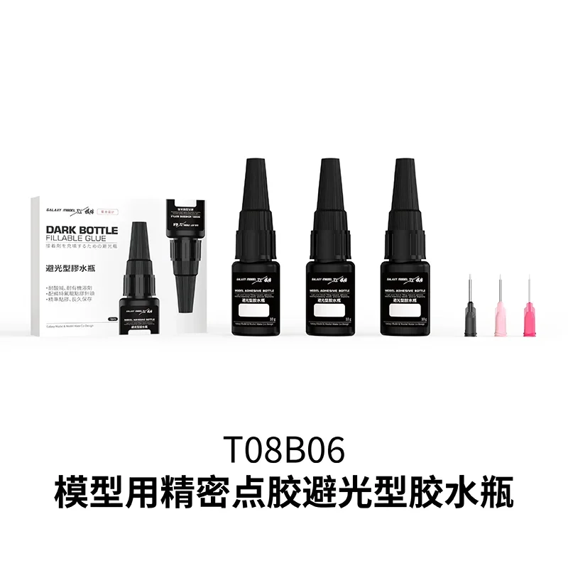 Galaxy Tool Fillable Glue Bottle Combo Model Adhensive Bottle with 0.2 0.3 0.6mm Head for Model Figure Making Tool DIY
