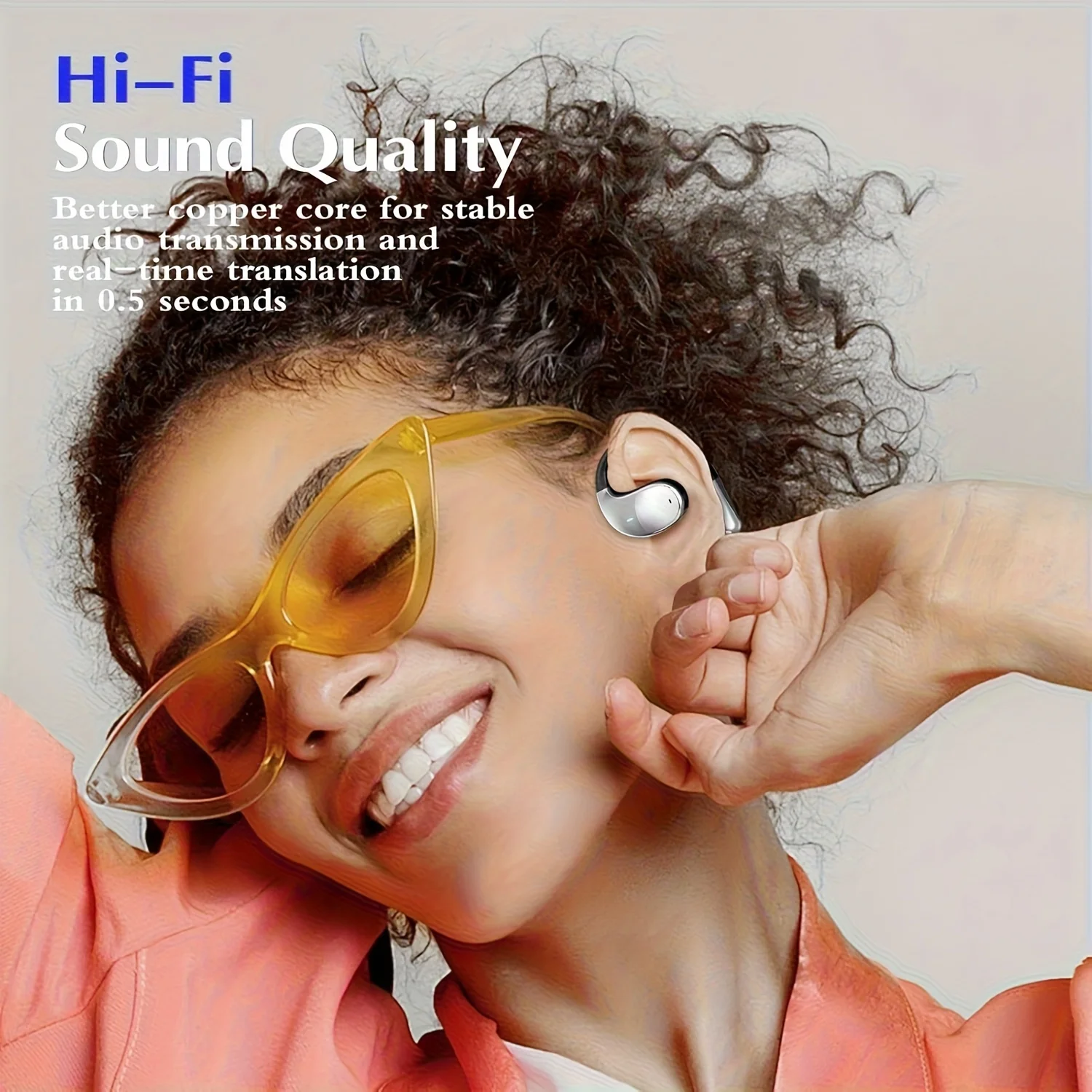 AI Language Translation Wireless Earbuds Q39, 3-in-1 Translator Earbuds Real Time Ai Headphones 144-Languages Translation 5